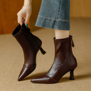 Zapatos de Vestir de Negocios para Hombre, de Cuero Genuino, Estilo Oxford con Punta Puntiaguda, Transpirables, Sin Cordones, Hechos a Mano, de Alta Gama, Casuales - Product Image 3