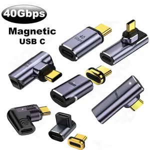 Usb4 סוג otg מתאם מגנטי סוג c ל מתאם pd 100w טעינה מהירה 40gbps 8k @ 60hz ממיר מגנט עבור thundbolt3