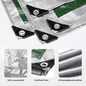 Bâche en PE enduit 150g/m² 8x12m 6x8m, robuste, écologique, coupe-vent et imperméable pour usage extérieur / Bâche chinoise - Product Image 2