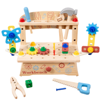 Nuevo Juguete Educativo Montessori de Madera, Mesa de Herramientas con Juego de Tuercas, Modelo para Niños de 2 a 4 Años, Juego de Padres e Hijos Qiaike TC-8613