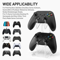 Support de casque de contrôleur de jeu universel à 2 niveaux en acrylique pour PS5 PS4 Switch Xbox Controller Stand Accessoires de jeu