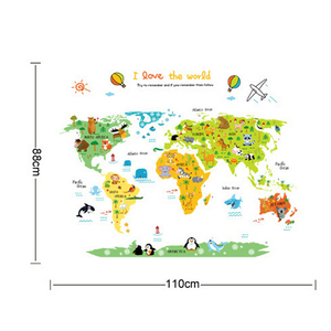 Autocollant mural 3d de <span class=keywords><strong>carte</strong></span> <span class=keywords><strong>du</strong></span> <span class=keywords><strong>monde</strong></span>, sticker retirable, décoration pour la maison - Product Image 3