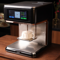 Printer Inkjet Kopi Flatbed Multifungsi Otomatis New Foodart dengan Tinta Edible, Print Head L800, Kontrol Android, Kecepatan Cetak 20-40 detik/gelas