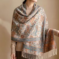 Écharpe longue en polyester à franges style ethnique vintage tournesol pour adulte, extensible dans les quatre sens, séchage rapide, 175 cm+, Winterneck