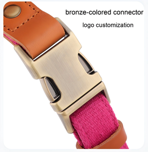 New Design Natural Hemp Adjustable Pet <b>Collars</b> Id <b>Name</b> Breathable Hardware <b>With</b> Leather Logo OEM For <b>Dogs</b> - Product Image 5