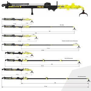XUVOL WYJ-325L Flèche télescopique de 25 mètres pour excavatrice, machines forestières, composants de pompe à moteur principal, engrenages, garantie 1 an - Product Image 2