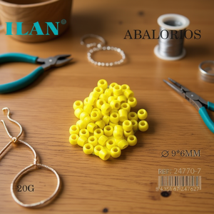 Perline a barilotto ILAN 9x6mm gialle 20g per la creazione di gioielli - Product Image 3