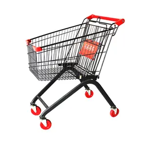 Japan Style Electric Folding Hand Trolly Shopping Cart Trolly for Supermarket Grocery Plastic Basket