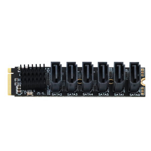 Carte adaptateur M.2 M-KEY NVMe vers carte d'extension 3.0 à 6 ports, adaptateur d'extension de disque dur NAS Synology pour ordinateur de bureau - Product Image 3