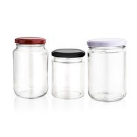 Bocaux en verre transparent vides en gros avec couvercles métalliques 50ml-1000ml – Contenants hermétiques pour le stockage alimentaire du miel, de la confiture, des épices et des conserves