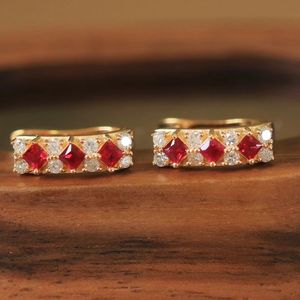 Pendientes de Rubí con Diamantes de 0.36ct y Rubí Natural de 0.55ct, Joyería Fina Xinfly, Nueva Llegada - Product Image 2