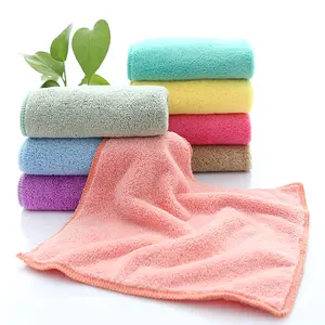 Microfiber custom size and weight coral fleece dish cloth cleaning cloth