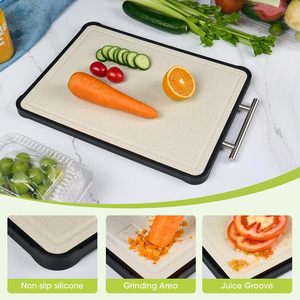 Planche à découper double face en titane antibactérienne et anti-moisissure, épaisse, pour fruits et aliments crus, usage domestique et cuisine - Product Image 3