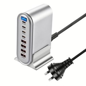 240W GaN High-Power Desktop Charging Station Multi-Ports Fast Charging <b>Adapter</b> 4U4C Travel Block Charger with Digital Display - Product Image 5