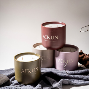 AIKUN <b>Large</b> Scale Production Strict Quality Control Custom Size Ceramic Jar Scented Ceramic <b>Candle</b> for Holiday Gift Market - Product Image 2