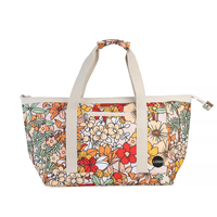 Sac à dos isotherme rétro en toile de luxe vintage personnalisé à grande capacité, étanche, sac de plage, glacière, sac à déjeuner thermique