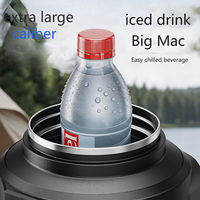 Seau à glace isotherme et rafraîchissant multifonctionnel en acier inoxydable 316 de très grand diamètre, de 2L à 6L, avec poignée portable