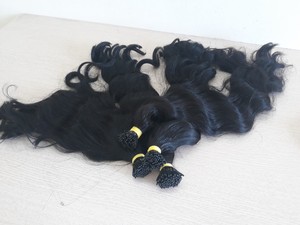 ผมต่อแบบปลายแบน คุณภาพสูง 100% ผมแท้ ไม่ผ่านกระบวนการใดๆ  ปลายหนา  แบบ Double Drawn  จัดเรียงเกล็ดผม  ขายส่ง - Product Image 2