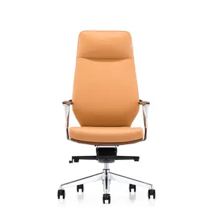 De gros chaise d&#39;ordinateur en cuir crème-Chaise de bureau en pu, noir, confortables, pas cher, vente d'usine