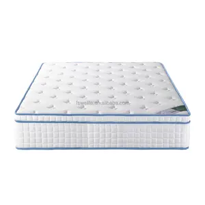 China manufacturer pocket spring single bed mattress breathable memory foam latex organic mattress in a box