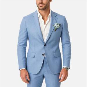 Nouveau design hommes <span class=keywords><strong>costume</strong></span> deux pièces bouton lin coton lin couleur unie <span class=keywords><strong>croisé</strong></span> <span class=keywords><strong>costume</strong></span> hommes - Product Image 1