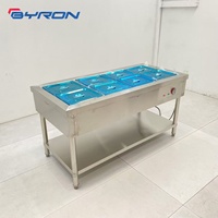 Bain-marie professionnel en acier inoxydable pour maintien au chaud des aliments, comptoir de service isolé pour cuisines commerciales, hôtels et cantines
