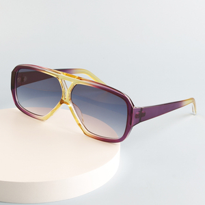 Gafas de Sol de alta calidad para mujer, montura de doble puente, montura de ordenador para hombre, gafas de protección UV de moda de gama alta que combinan con todo - Product Image 3