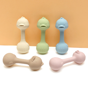 Nouveaux haltères musicaux en silicone de qualité alimentaire hochet pour bébé doux et sûr jouets de dentition coffret cadeau pour bébé avec fonction musicale - Product Image 6