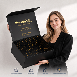 Boîte cadeau personnalisée haut de gamme noire rigide pour chaussures, bottes, baskets, chaussures à talons hauts en cuir, ensembles de vêtements et emballages - Product Image 1