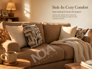 <span class=keywords><strong>Divano</strong></span> in Tessuto Cognac per Grossisti di Mobili, Configurazione 3+2+1, Sedute per Salotto per Designer d'Interni - Product Image 3
