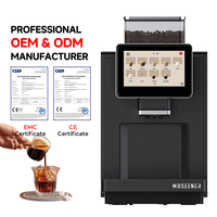 Mosener Cafetera Exprés y Capuchino Automática Profesional Comercial con Molinillo Eléctrico 19 Bares para el Hogar Estilo Español