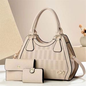 Hot <b>Sale</b> Lady's Totes Casual Leather Crossbody Bags Waterproof PU Handbag Purse Set 3pcs - Product Image 5