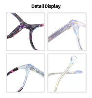 Montura Óptica de Acetato, Montura Colorida para Gafas, Gafas Listas para Usar, Éxito de Ventas, Gafas Unisex