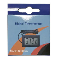 FY-10 Mini LCD Digital Termometer Akuarium Mobil Air Mandi Suhu Tester Detektor Monitor Tertanam Sensor Suhu 1M