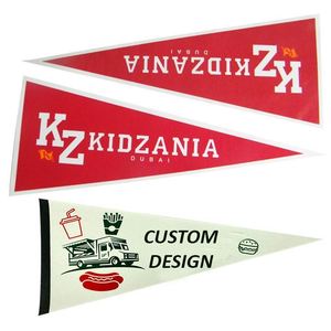 Banderines Triangulares de Fieltro Sublimados Personalizados, Banderas de Fieltro Publicitarias Cosidas a Medida - Product Image 1