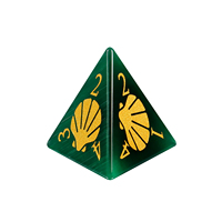 En stock, Vente chaude : Ensemble de dés polyédriques faits main de 16 mm, gravés sur mesure, motif œil de chat vert D20 D6, avec boîte, pour jeux de rôle DND