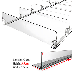 Lot de 10 séparateurs de rayonnage en PVC pour réfrigérateurs commerciaux, congélateurs, supermarchés, entrepôts et magasins - Product Image 4