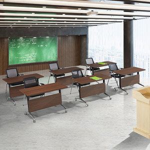 Nội thất văn phòng gấp bàn hội nghị tiết kiệm không gian bàn họp di động có bánh xe - Product Image 5