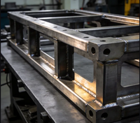 Fabrication de cadres en acier soudés sur mesure de grande taille, usinage CNC, base de machine, fabricant OEM