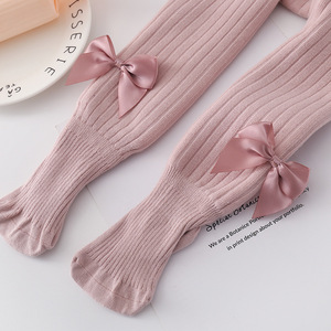 Leggings chauds d'hiver pour filles, doux, doublés de molleton, avec nœud mignon, bébé, enfants, collants épais - Product Image 5