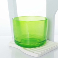 Meilleur prix pour un bocal à bougie en verre rond, vide, avec couvercle en bois, emballage en boîte