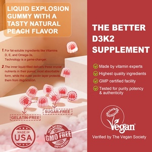 Vigoworld şekersiz Vitamin D3 K2 Vegan yetişkinler için kalsiyum ve MK-7 ile Gummies dolgulu kemik kas dişleri bağışıklık sağlık - Product Image 3