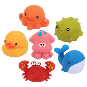 <b>Bath</b> Spray <b>Toy</b> 6-Piece Set Soft Rubber Animal Water Play <b>For</b> Kids <b>2</b>-4 <b>Years</b> <b>Old</b> Unisex Educational <b>Bath</b> <b>Toys</b> - Product Image 5