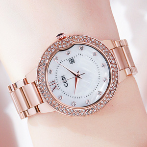 Nouvelle montre à quartz étanche de style coréen à grand cadran en acier ornée de diamants, livraison directe - Product Image 4