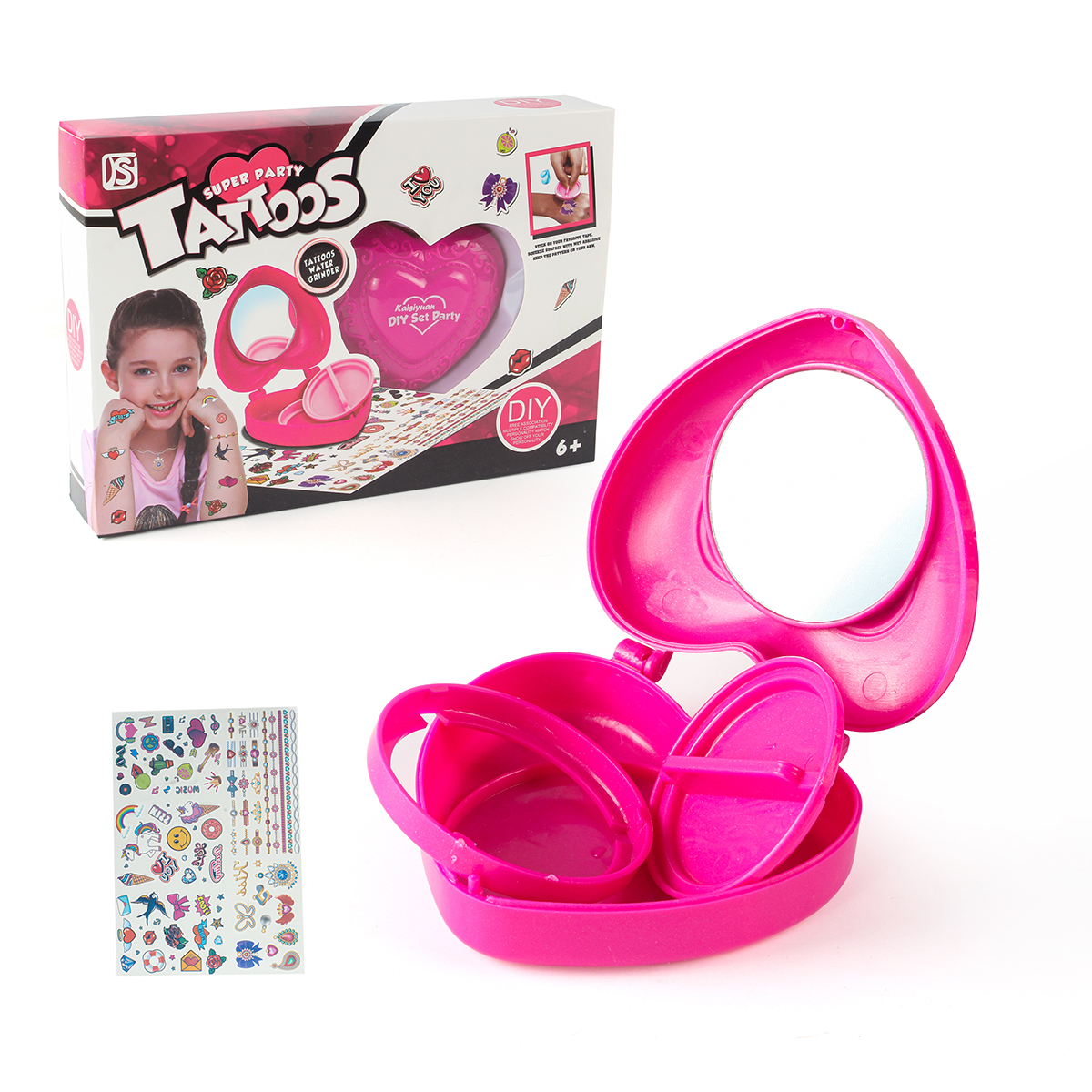 Оптовая продажа Amazon Make up "сделай сам" татуировки переводные временные тату водонепроницаемый мультяшный стикер татуировки для детей Чистка для лица и тела украшения