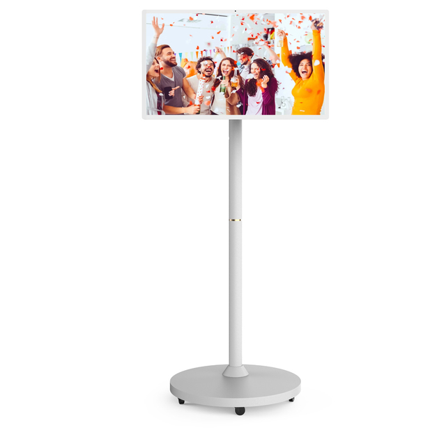 21.5/27/32 Inch Compact Android Smart TV Sound System White Cabinet LED Backlight with HD Definition Portable Home Theater