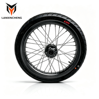 Kit de roues Supermoto Surron Light Bee LBX 17 pouces, aluminium CNC 7075, argent chromé, haute performance, pneus route 70/90-17 90/80-17