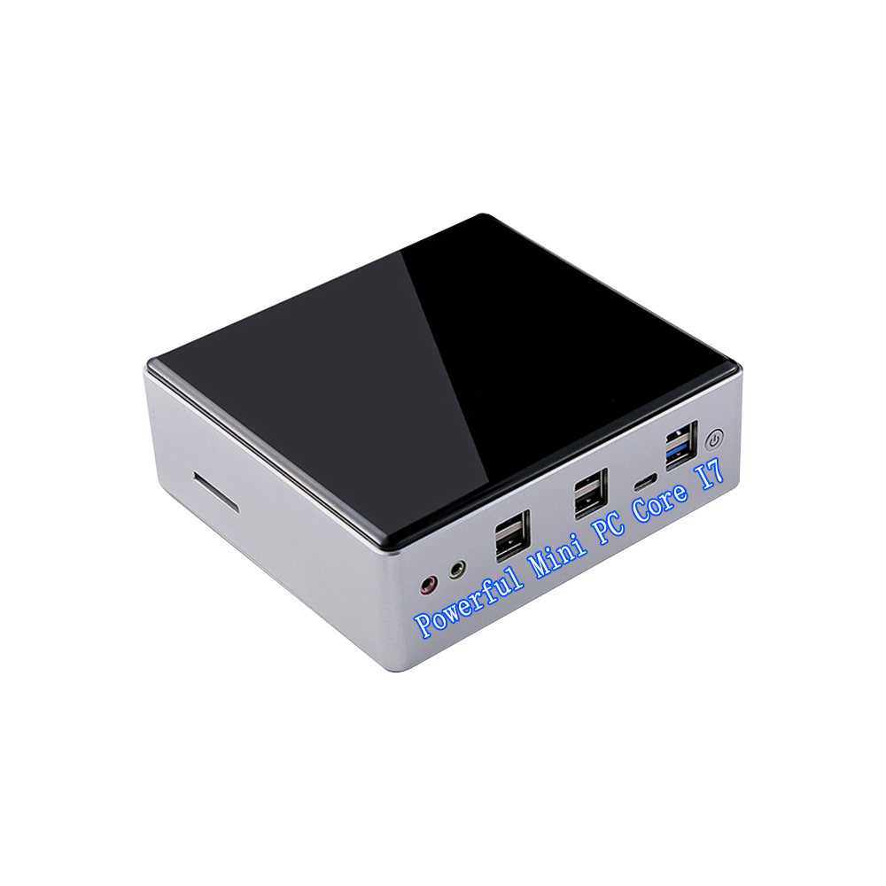 Mini PC puissant core I7 8250U petite taille double lan DP HD-MI petite table pc