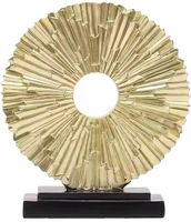 Sculpture décorative de table moderne en métal noir robuste, faite à la main, avec base fantaisie, revêtement en poudre, pour anniversaire