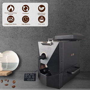 Machine à torréfier le café automatique de 500 g pour usage domestique avec filtre à fumée, les tuyaux de fumée et le collecteur de marcaille - Product Image 6